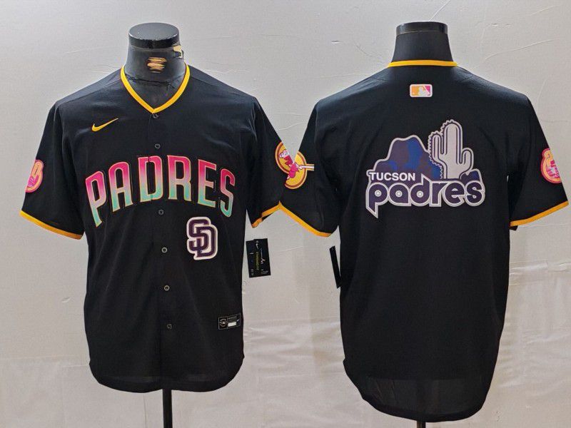 Men San Diego Padres Blank Black Jointly 2024 Nike MLB Jersey style 3->women mlb jersey->Women Jersey